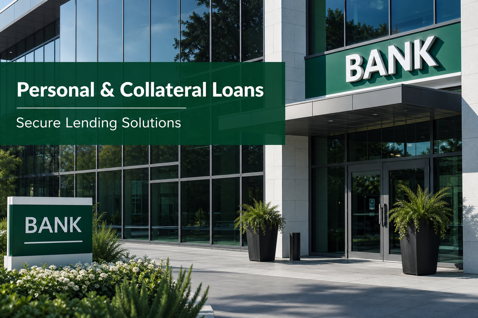 Personal and collateral loan services — secure bank lending